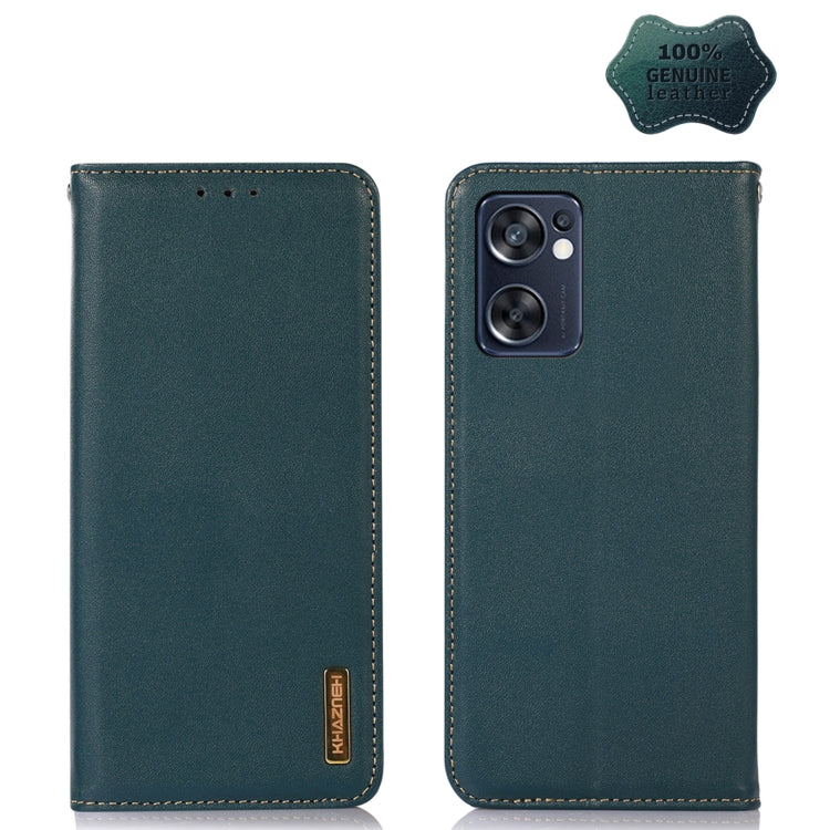 KHAZNEH Custodia per telefono in pelle di vacchetta con strato superiore nappa, For OPPO A96 5G CN Version / Reno7 Z 5G, For OPPO Find X5 5G, For OPPO Find X5 Pro 5G, For OPPO Realme 9 Pro+, For OPPO Realme 9 Pro, For OPPO Realme 9i/A36 4G/A76 4G/A96 4...