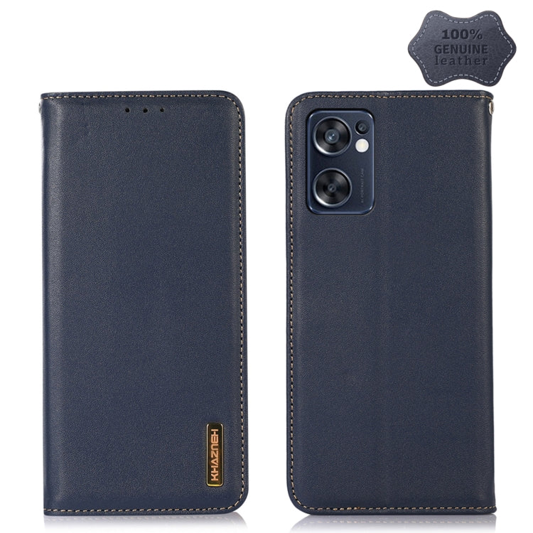 KHAZNEH Custodia per telefono in pelle di vacchetta con strato superiore nappa, For OPPO A96 5G CN Version / Reno7 Z 5G, For OPPO Find X5 5G, For OPPO Find X5 Pro 5G, For OPPO Realme 9 Pro+, For OPPO Realme 9 Pro, For OPPO Realme 9i/A36 4G/A76 4G/A96 4...