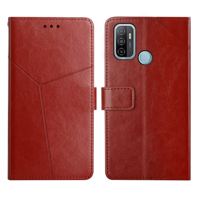 Custodia per telefono in pelle flip orizzontale con cuciture a Y, For OPPO A53 4G, For OPPO A54 / A16 4G, For OPPO A54 5g, For OPPO A55S Japan Version