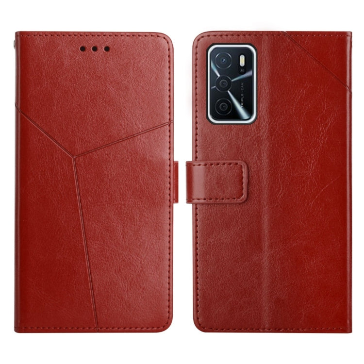 Custodia per telefono in pelle flip orizzontale con cuciture a Y, For OPPO A53 4G, For OPPO A54 / A16 4G, For OPPO A54 5g, For OPPO A55S Japan Version