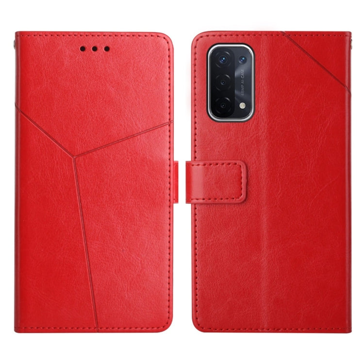 Custodia per telefono in pelle flip orizzontale con cuciture a Y, For OPPO A53 4G, For OPPO A54 / A16 4G, For OPPO A54 5g, For OPPO A55S Japan Version