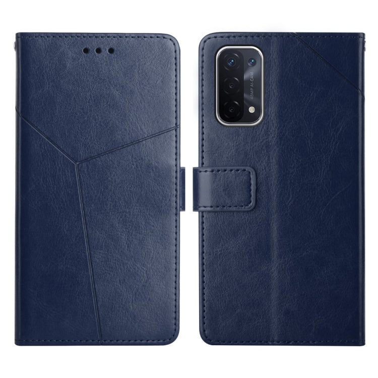 Custodia per telefono in pelle flip orizzontale con cuciture a Y, For OPPO A53 4G, For OPPO A54 / A16 4G, For OPPO A54 5g, For OPPO A55S Japan Version