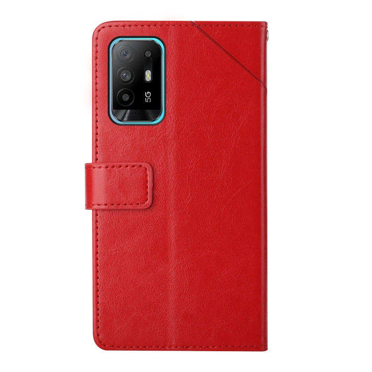 Custodia per telefono in pelle flip orizzontale con cuciture a Y, For OPPO A94 5G, For OPPO F17, For OPPO F17 Pro, For OPPO A74 4G / F19