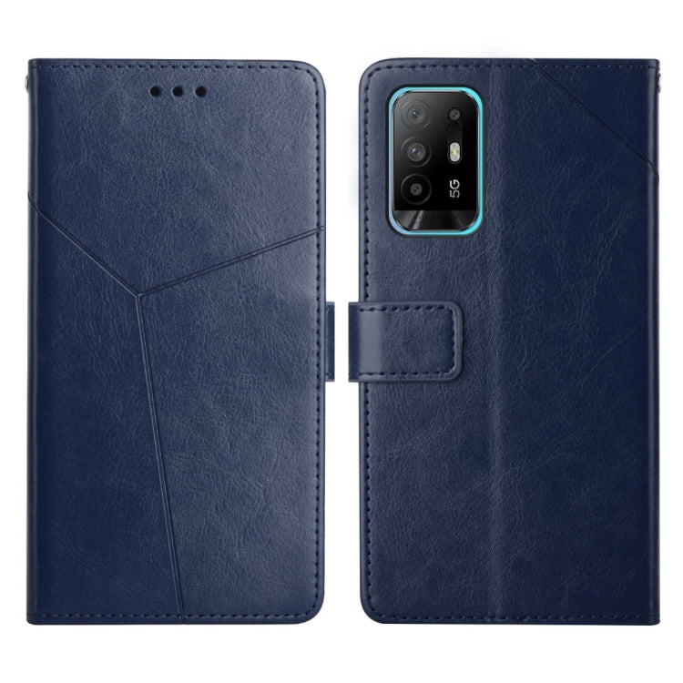 Custodia per telefono in pelle flip orizzontale con cuciture a Y, For OPPO A94 5G, For OPPO F17, For OPPO F17 Pro, For OPPO A74 4G / F19