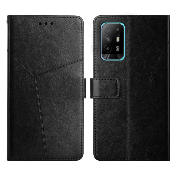 Custodia per telefono in pelle flip orizzontale con cuciture a Y, For OPPO A94 5G, For OPPO F17, For OPPO F17 Pro, For OPPO A74 4G / F19