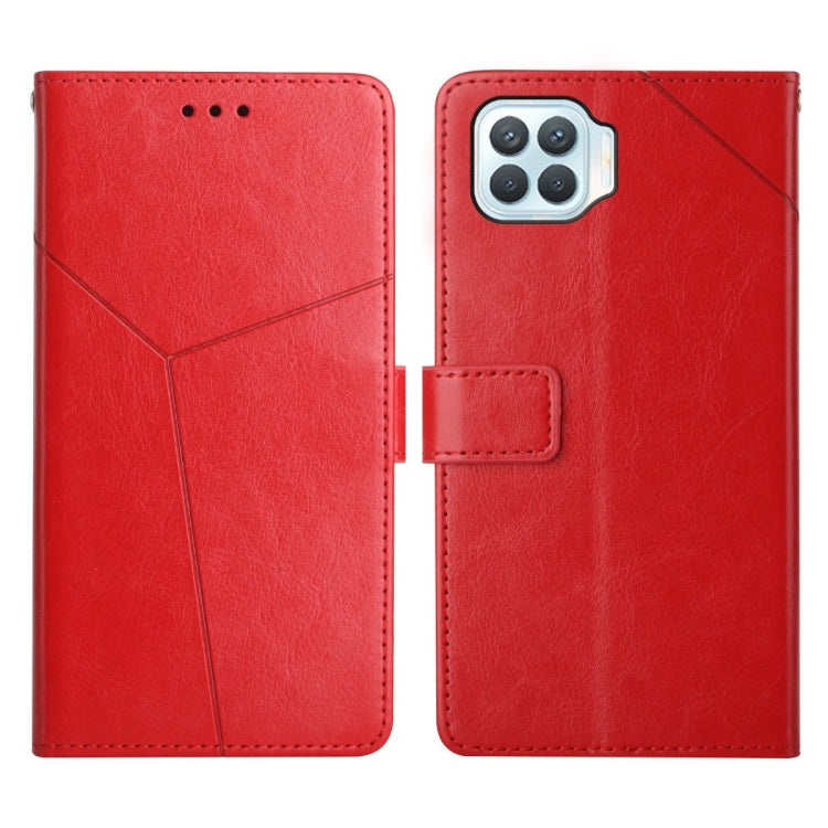 Custodia per telefono in pelle flip orizzontale con cuciture a Y, For OPPO A94 5G, For OPPO F17, For OPPO F17 Pro, For OPPO A74 4G / F19