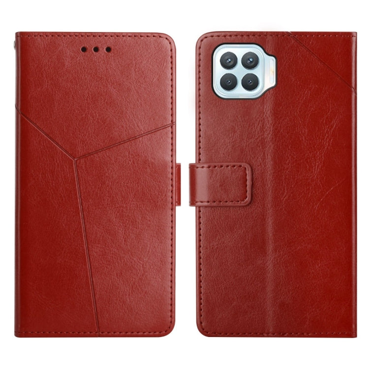 Custodia per telefono in pelle flip orizzontale con cuciture a Y, For OPPO A94 5G, For OPPO F17, For OPPO F17 Pro, For OPPO A74 4G / F19