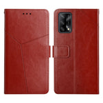 Custodia per telefono in pelle flip orizzontale con cuciture a Y, For OPPO A94 5G, For OPPO F17, For OPPO F17 Pro, For OPPO A74 4G / F19