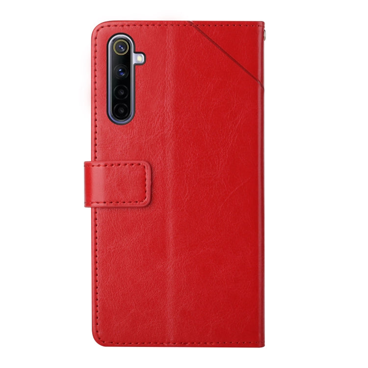 Custodia per telefono in pelle flip orizzontale con cuciture a Y, For OPPO Realme 5, For OPPO Realme 5 Pro, For OPPO Realme 6, For OPPO Realme 6 Pro
