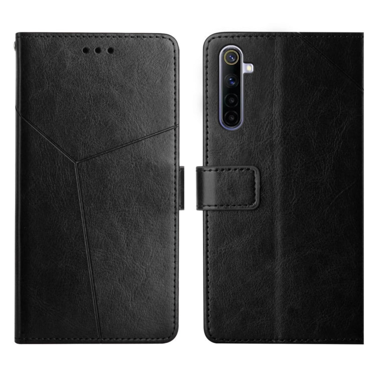 Custodia per telefono in pelle flip orizzontale con cuciture a Y, For OPPO Realme 5, For OPPO Realme 5 Pro, For OPPO Realme 6, For OPPO Realme 6 Pro
