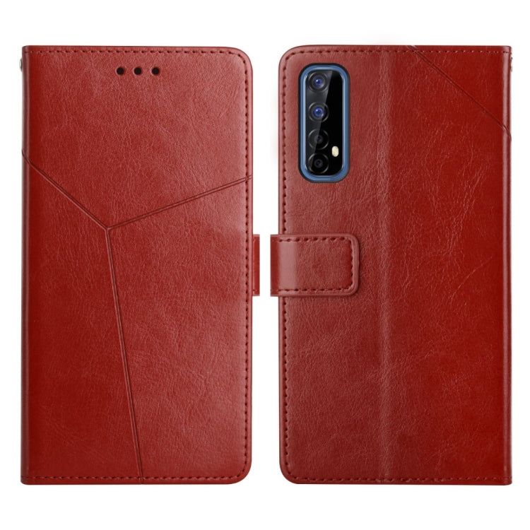 Custodia per telefono in pelle flip orizzontale con cuciture a Y, For OPPO Realme 7 4G, For OPPO Realme 7 Pro, For OPPO Realme 8 5G, For OPPO Realme 8 / 8 Pro