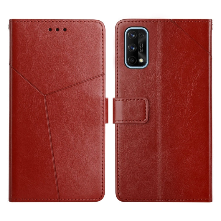 Custodia per telefono in pelle flip orizzontale con cuciture a Y, For OPPO Realme 7 4G, For OPPO Realme 7 Pro, For OPPO Realme 8 5G, For OPPO Realme 8 / 8 Pro