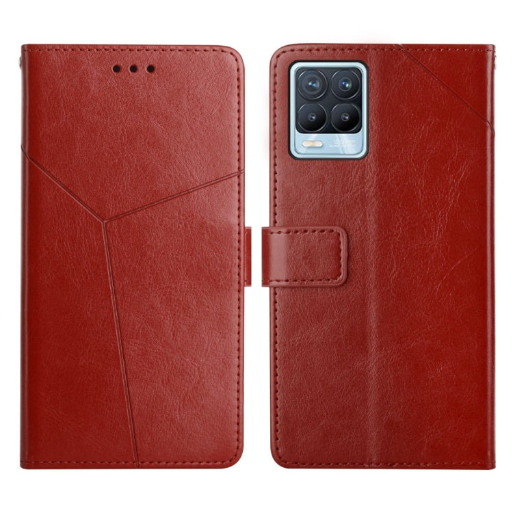 Custodia per telefono in pelle flip orizzontale con cuciture a Y, For OPPO Realme 7 4G, For OPPO Realme 7 Pro, For OPPO Realme 8 5G, For OPPO Realme 8 / 8 Pro