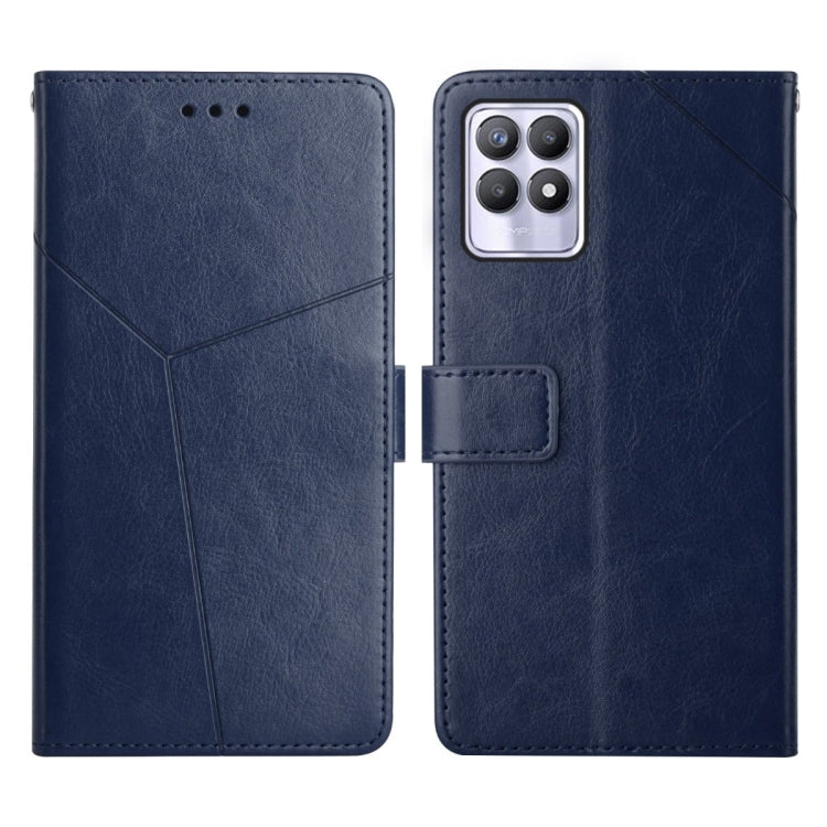 Custodia per telefono in pelle flip orizzontale con cuciture a Y, For OPPO Realme 8i, For OPPO Realme C11, For OPPO Realme C15 / C20, For OPPO Realme GT