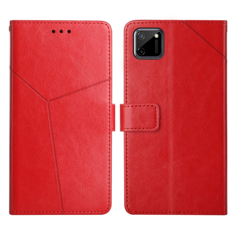Custodia per telefono in pelle flip orizzontale con cuciture a Y, For OPPO Realme 8i, For OPPO Realme C11, For OPPO Realme C15 / C20, For OPPO Realme GT