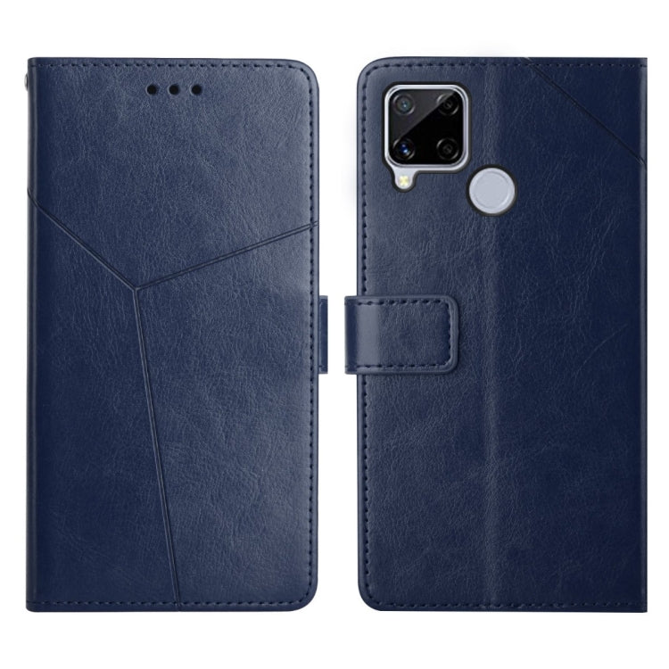 Custodia per telefono in pelle flip orizzontale con cuciture a Y, For OPPO Realme 8i, For OPPO Realme C11, For OPPO Realme C15 / C20, For OPPO Realme GT