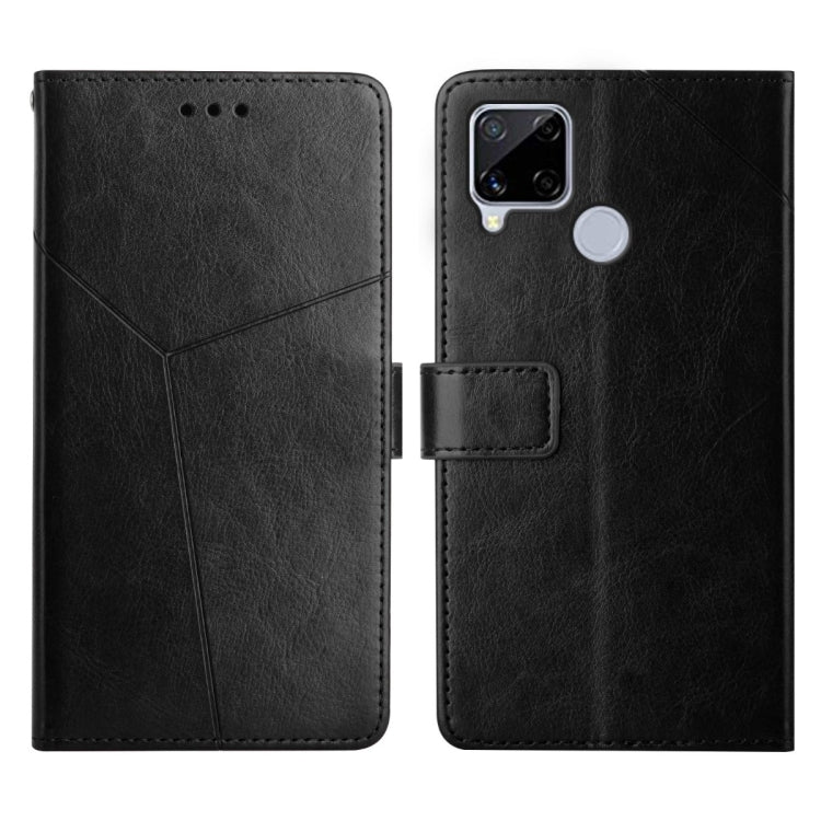 Custodia per telefono in pelle flip orizzontale con cuciture a Y, For OPPO Realme 8i, For OPPO Realme C11, For OPPO Realme C15 / C20, For OPPO Realme GT