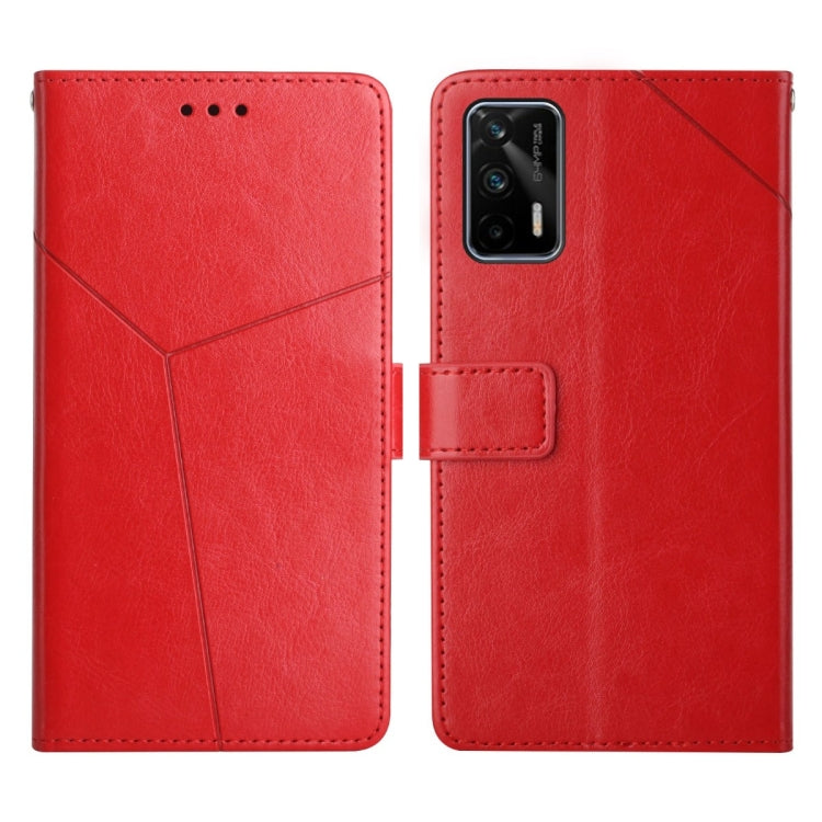 Custodia per telefono in pelle flip orizzontale con cuciture a Y, For OPPO Realme 8i, For OPPO Realme C11, For OPPO Realme C15 / C20, For OPPO Realme GT