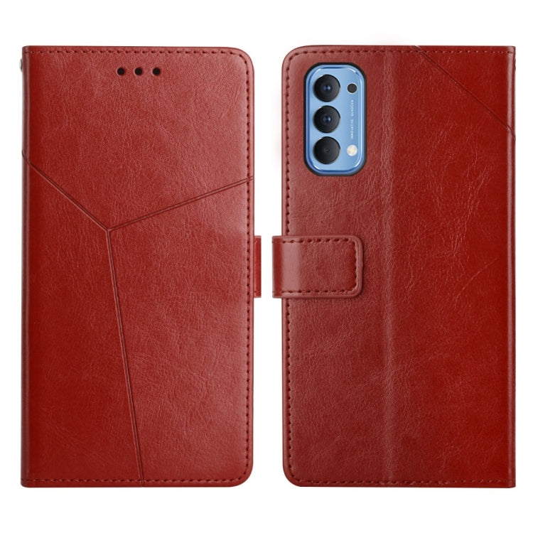 Custodia per telefono in pelle flip orizzontale con cuciture a Y, For OPPO Realme GT Master, For OPPO Reno2 Z / Reno2 F, For OPPO Reno3 Pro 5G, For OPPO Reno4 5G