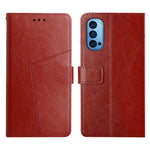 Custodia per telefono in pelle flip orizzontale con cuciture a Y, For OPPO Reno4 Pro 5G, For OPPO Reno5 4G, For OPPO Reno5 5G, For OPPO Reno5 Pro 5G