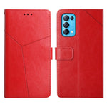Custodia per telefono in pelle flip orizzontale con cuciture a Y, For OPPO Reno4 Pro 5G, For OPPO Reno5 4G, For OPPO Reno5 5G, For OPPO Reno5 Pro 5G