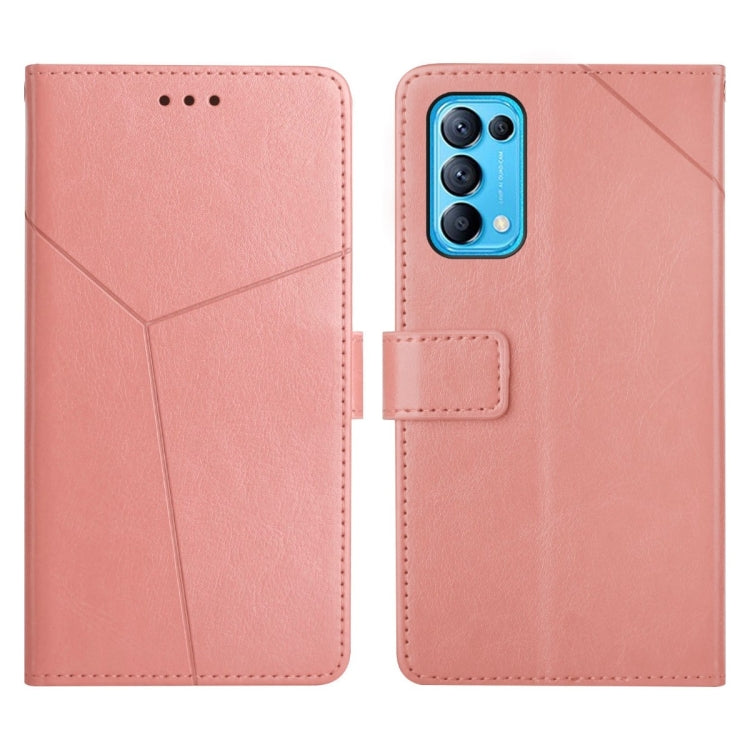 Custodia per telefono in pelle flip orizzontale con cuciture a Y, For OPPO Reno4 Pro 5G, For OPPO Reno5 4G, For OPPO Reno5 5G, For OPPO Reno5 Pro 5G