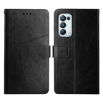 Custodia per telefono in pelle flip orizzontale con cuciture a Y, For OPPO Reno4 Pro 5G, For OPPO Reno5 4G, For OPPO Reno5 5G, For OPPO Reno5 Pro 5G