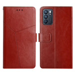 Custodia per telefono in pelle flip orizzontale con cuciture a Y, For OPPO Reno6 5G, For OPPO Reno6 Pro 5G, For OPPO Reno6 Pro+ 5G, For OPPO Realme 9i