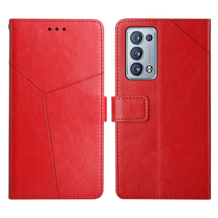 Custodia per telefono in pelle flip orizzontale con cuciture a Y, For OPPO Reno6 5G, For OPPO Reno6 Pro 5G, For OPPO Reno6 Pro+ 5G, For OPPO Realme 9i