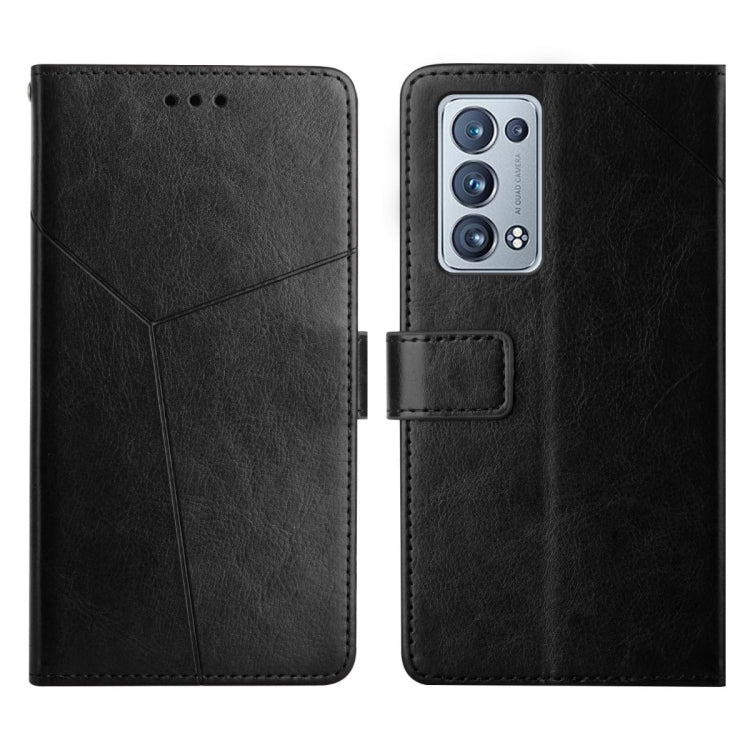Custodia per telefono in pelle flip orizzontale con cuciture a Y, For OPPO Reno6 5G, For OPPO Reno6 Pro 5G, For OPPO Reno6 Pro+ 5G, For OPPO Realme 9i
