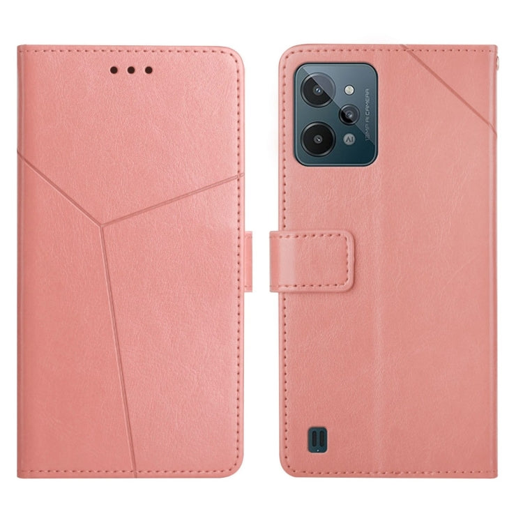 Custodia per telefono in pelle flip orizzontale con cuciture a Y, For OPPO Realme C31, For OPPO Realme C35