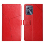 Custodia per telefono in pelle flip orizzontale con cuciture a Y, For OPPO Realme C31, For OPPO Realme C35