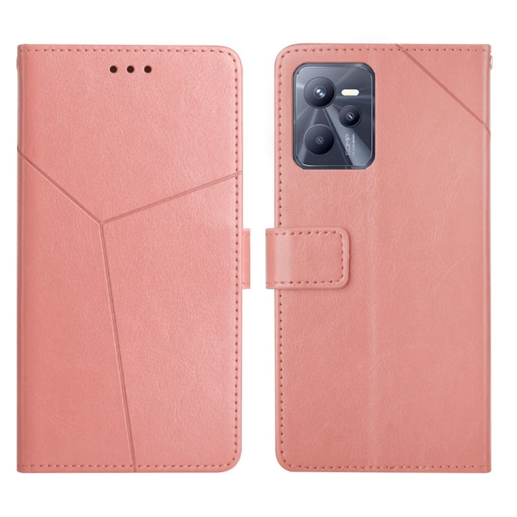 Custodia per telefono in pelle flip orizzontale con cuciture a Y, For OPPO Realme C31, For OPPO Realme C35