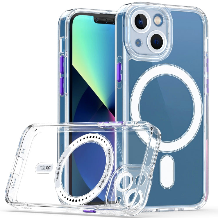 Cat-eye TPU + Custodia per telefono Magsafe in acrilico, For iPhone 13 mini, For iPhone 13, For iPhone 13 Pro, For iPhone 13 Pro Max, For iPhone 12 mini, For iPhone 12