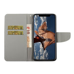 Custodia portafoglio in pelle per iPhone 13 con slot carte