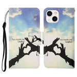 Custodia portafoglio in pelle per iPhone 13 mini