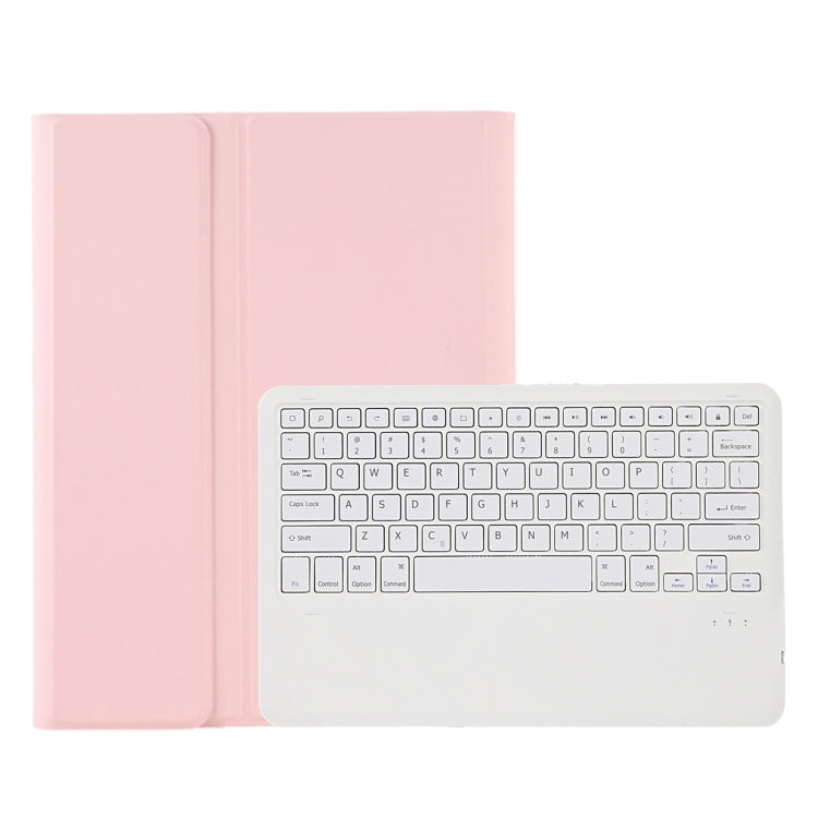 A800B Custodia con tastiera staccabile color caramella Bluetooth con slot per penna per Samsung Galaxy Tab S8+ / S7+ / S7 FE