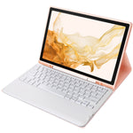 A800B Custodia con tastiera staccabile color caramella Bluetooth con slot per penna per Samsung Galaxy Tab S8+ / S7+ / S7 FE