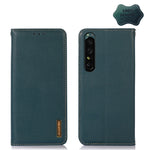 KHAZNEH Custodia per telefono in pelle di vacchetta con strato superiore nappa, For Sony Xperia 1 IV, For Sony Xperia 10 IV