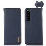 KHAZNEH Custodia per telefono in pelle di vacchetta con strato superiore nappa, For Sony Xperia 1 IV, For Sony Xperia 10 IV