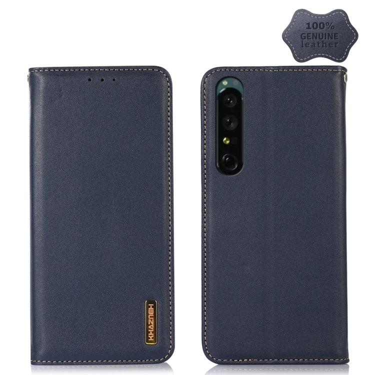 KHAZNEH Custodia per telefono in pelle di vacchetta con strato superiore nappa, For Sony Xperia 1 IV, For Sony Xperia 10 IV