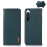 KHAZNEH Custodia per telefono in pelle di vacchetta con strato superiore nappa, For Sony Xperia 1 IV, For Sony Xperia 10 IV
