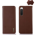 KHAZNEH Custodia per telefono in pelle di vacchetta con strato superiore nappa, For Sony Xperia 1 IV, For Sony Xperia 10 IV