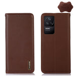 KHAZNEH Custodia per telefono in pelle di vacchetta con strato superiore nappa, For Xiaomi Redmi 10C / 10 India, For Xiaomi Redmi K40S, For Xiaomi Redmi K50 / K50 Pro, For Xiaomi Redmi K50 Gaming, For Xiaomi Redmi Note 11 4G/11S 4G Global              ...