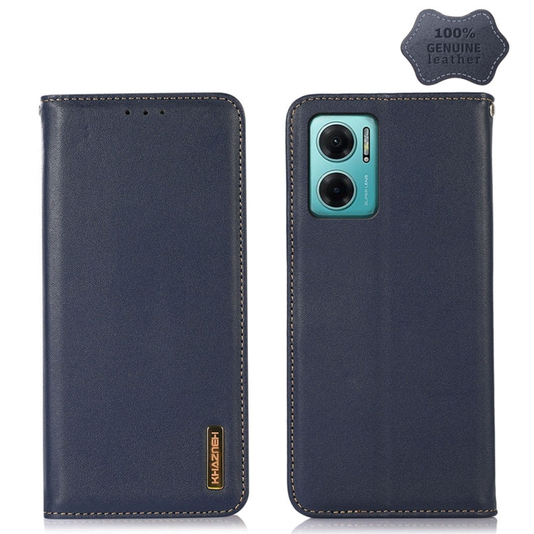 KHAZNEH Custodia per telefono in pelle di vacchetta con strato superiore nappa, For Xiaomi Redmi Note 11E / Redmi 10 5G, For Xiaomi Poco M4 Pro 4G, For Xiaomi Poco X4 Pro 5G
