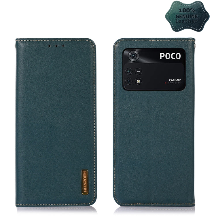 KHAZNEH Custodia per telefono in pelle di vacchetta con strato superiore nappa, For Xiaomi Redmi Note 11E / Redmi 10 5G, For Xiaomi Poco M4 Pro 4G, For Xiaomi Poco X4 Pro 5G