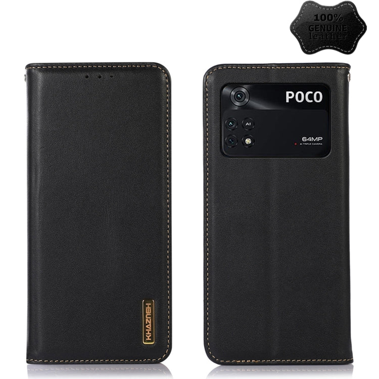 KHAZNEH Custodia per telefono in pelle di vacchetta con strato superiore nappa, For Xiaomi Redmi Note 11E / Redmi 10 5G, For Xiaomi Poco M4 Pro 4G, For Xiaomi Poco X4 Pro 5G