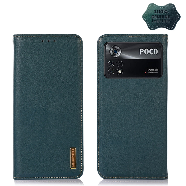 KHAZNEH Custodia per telefono in pelle di vacchetta con strato superiore nappa, For Xiaomi Redmi Note 11E / Redmi 10 5G, For Xiaomi Poco M4 Pro 4G, For Xiaomi Poco X4 Pro 5G