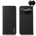 KHAZNEH Custodia per telefono in pelle di vacchetta con strato superiore nappa, For Xiaomi Redmi Note 11E / Redmi 10 5G, For Xiaomi Poco M4 Pro 4G, For Xiaomi Poco X4 Pro 5G