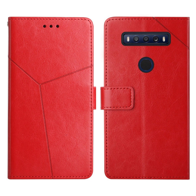 Custodia per telefono in pelle flip orizzontale con cuciture a Y, For TCL 10 SE, For TCL 20 Pro 5G, For TCL 20 R 5G, For TCL 20 SE